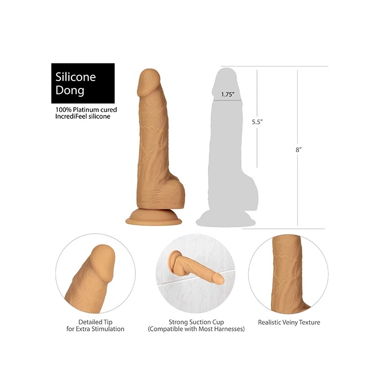 Dildo - Naked Addiction Dual Density Dong 20 cm Caramel